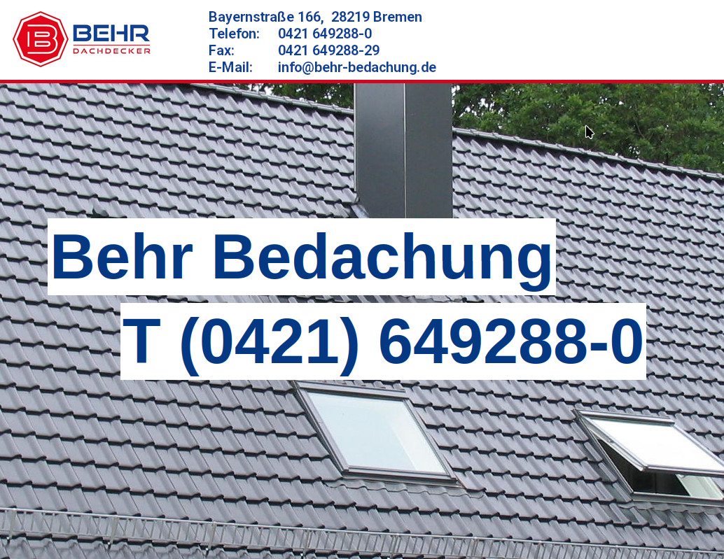 Startseite Behr Bedachung